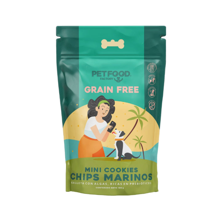 Mini Cookies Chips Marinos Grain Free para Perros 180 g – Petfood Factory