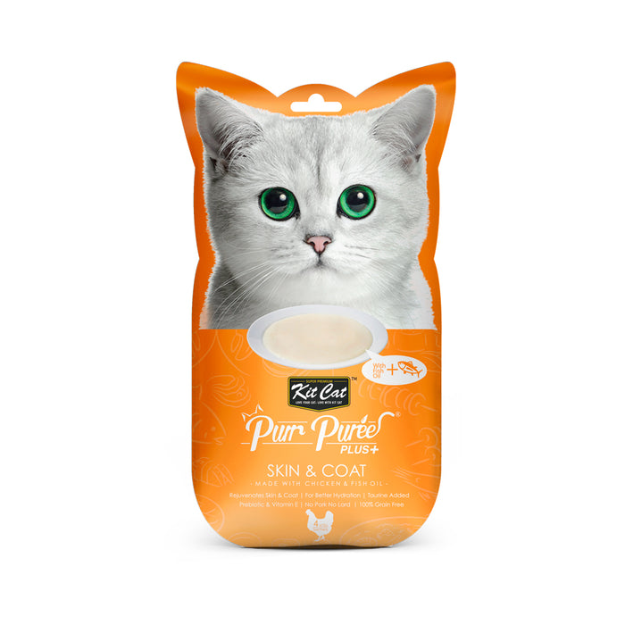 Kit Cat Purr Puree Plus+ Skin & Coat (Chicken)