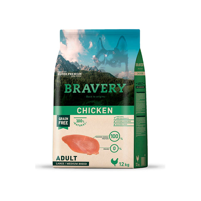 Bravery Chicken Adulto Large/Medium Breeds 12 Kg